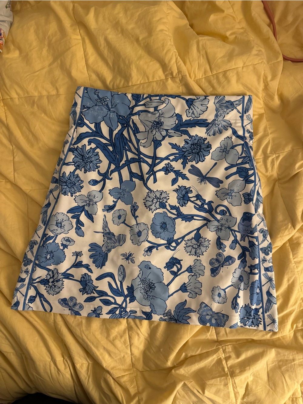 Gretchen Scott Designs White Skort with Blue Floral Print